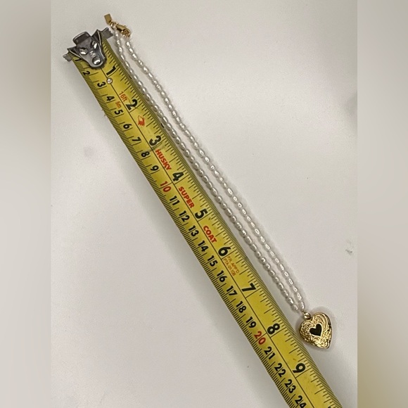 Vanessa Mooney Madison Pearl Heart Locket Necklace Gold Freshwater - Picture 9 of 9